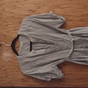 Gap shirt dress blue white stripes size small, GUC  just wrinkled